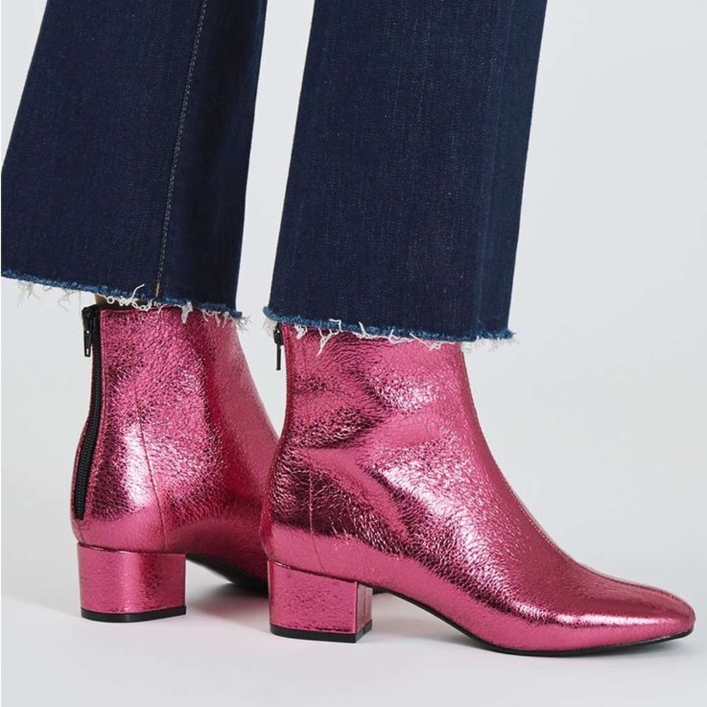Metallic Pink Topshop Boots 7